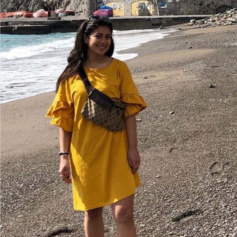 Zara yellow dress